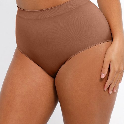 Seamless High Waist Tummy Control Antibacterial Peach Hip Brief MT240117 2