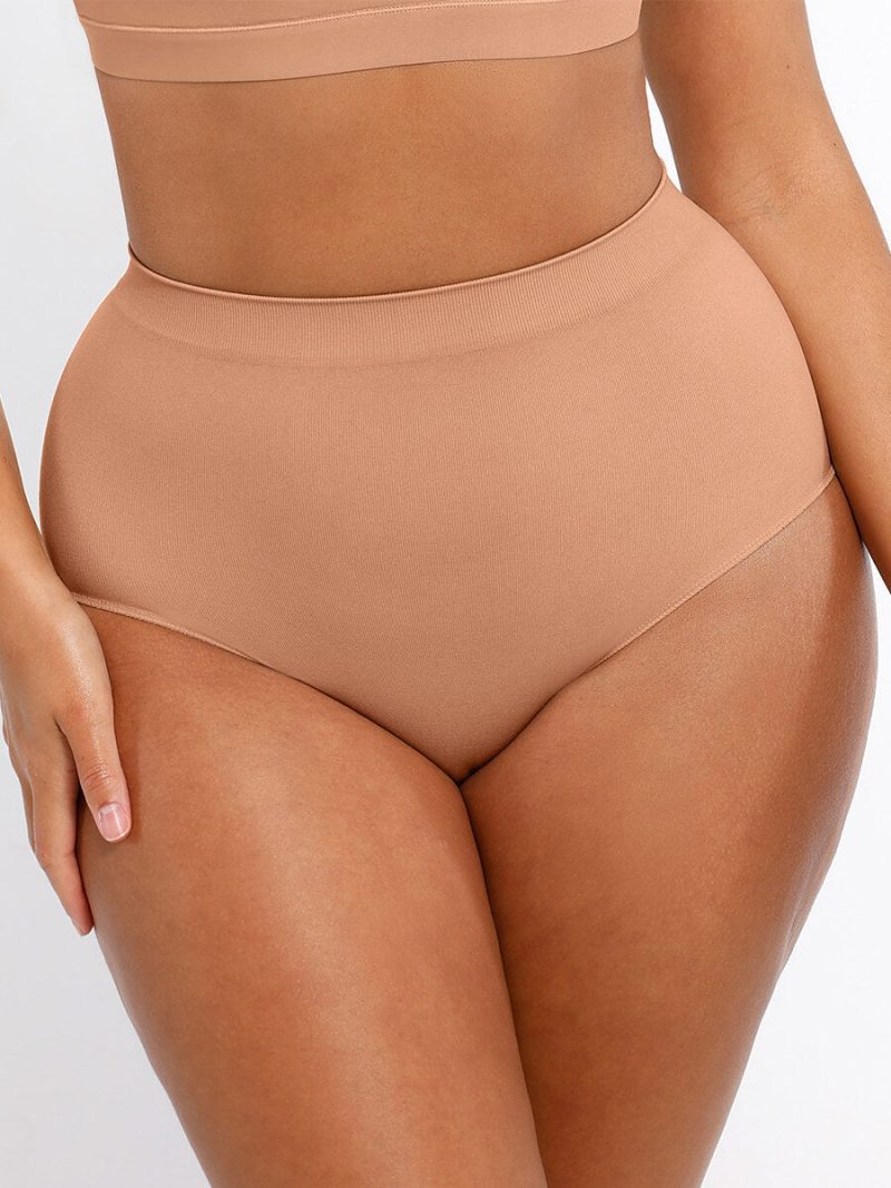 Seamless High Waist Tummy Control Antibacterial Peach Hip Brief MT240117 20