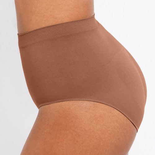 Seamless High Waist Tummy Control Antibacterial Peach Hip Brief MT240117 4