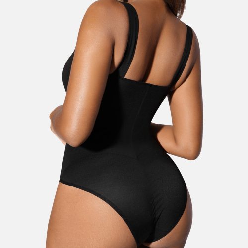 SquareCollarElasticOuterwearShapeBodysuit 4