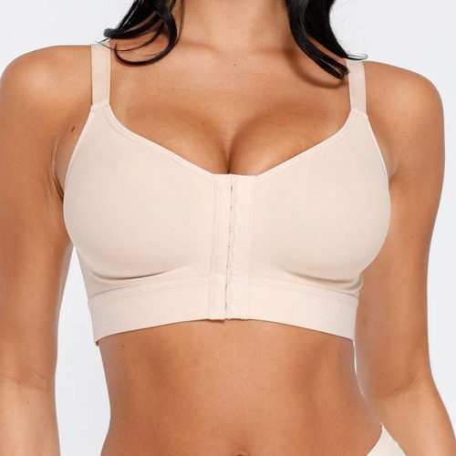 FeelinGirl Post Surgery Full Coverage Compression Surgical Front Closure Mastectomy Bras